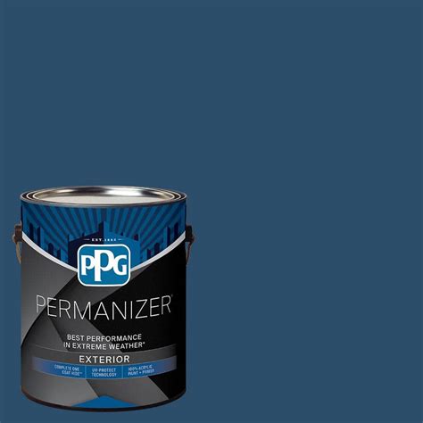 Permanizer 1 Gal Ppg1156 7 Celestial Blue Satin Exterior Paint Ppg1156 7pz 1sa The Home Depot