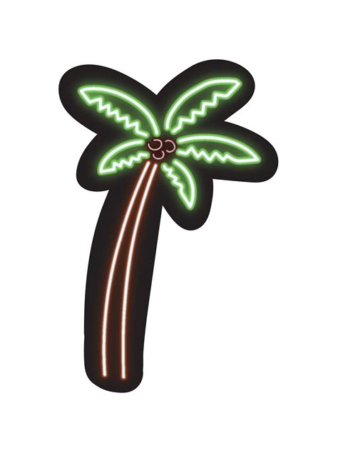 Neon Sign Palm Tree Sticker Sticker By Keeganemma Palm Tree Sticker