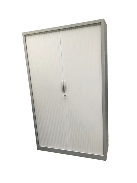 Armoire Haute Majencia Gris Alu Rideaux Gris Clair OCABURO Vente Et