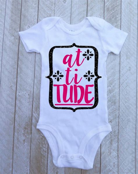 Attitude Onesie for Girls Unique Baby Gift by SweetPeaCharlies