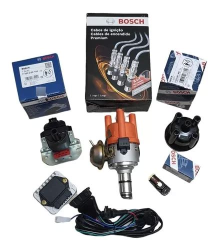 Kit Ignição Fusca Hall Tampa E Rotor Bosch Cabos De Vela