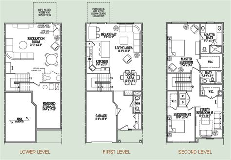 Three Story Condo Floor Plan