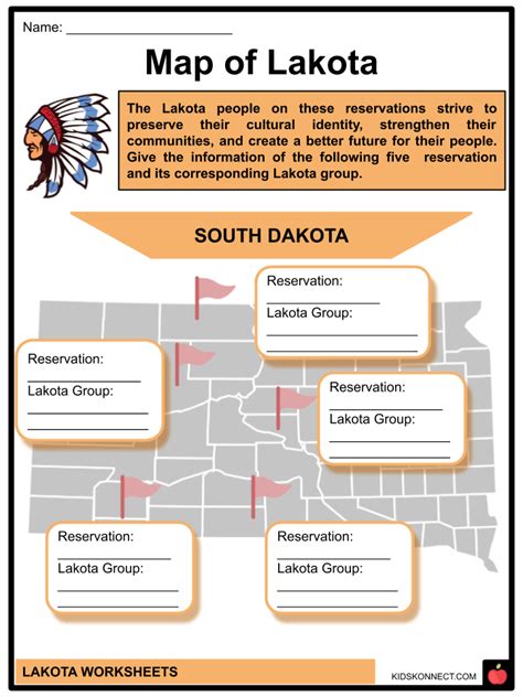 lakota worksheets region culture history modern lakota