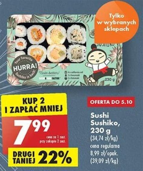 Promocja Sushi Sushiko 230 G W Biedronka