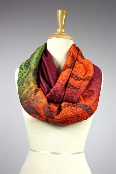 Fall Infinity Scarf Floral Scarf Women By Scarfobsession