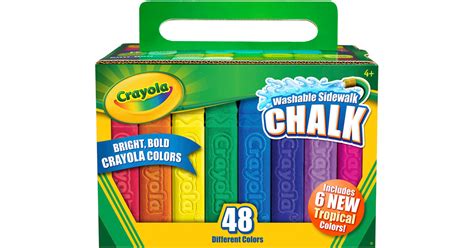 Washable Sidewalk Chalk 48 Count Bin512048 Crayola Llc Chalk