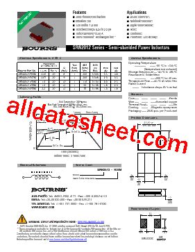 SRN2012 R47M Datasheet PDF Bourns Electronic Solutions