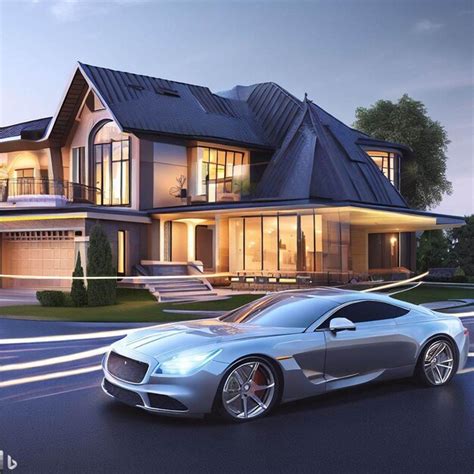 Premium AI Image | Luxury House With Luxur Car Free Photos and Background