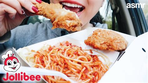 Asmr Whisper Fried Chicken And Spaghetti Jollibee Eating Sounds