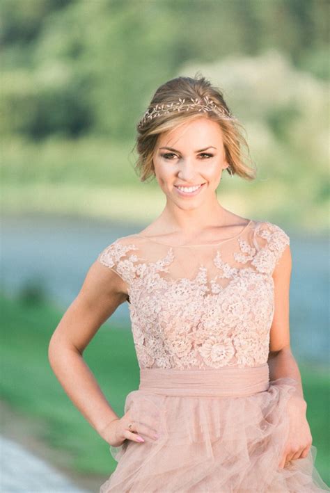 Nude Hochzeit Stirnband Hochzeit Haarteil Braut Haarteil Etsy De