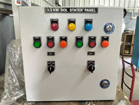 Three Phase 415 V Electric Dol Starter Control Panel CRCA Steel At Rs