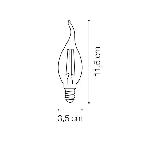 Ideal Lux Lampadina Fiamma E14 LED 4W Colpo Di Vento 430lm