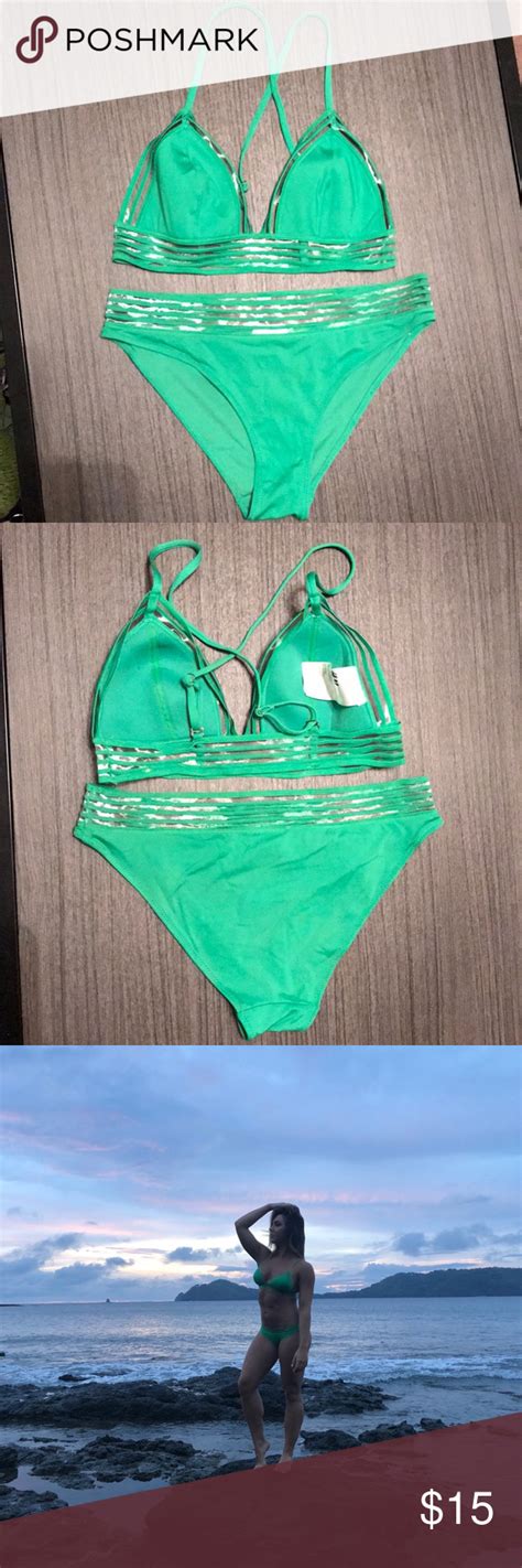 Green Bikini Bikinis Green Bikini High Neck Bikinis