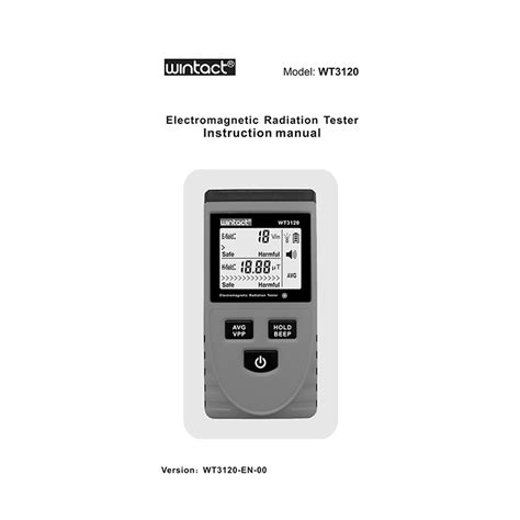 Wt Wintact Electromagnetic Radiation Tester User Manual