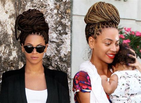 20 Inspirations Box Braids Bun Hairstyles