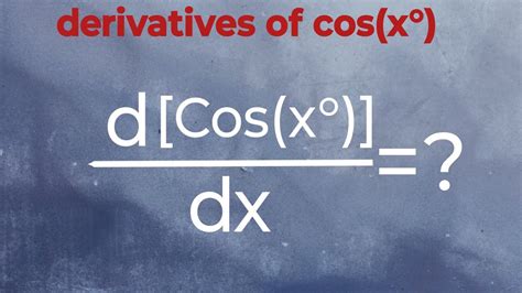 Derivatives of cos x how to differentiate cos x cos x क