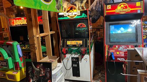 3 Jurassic Park Vintage Arcade Machines All Running At Once Must See Youtube