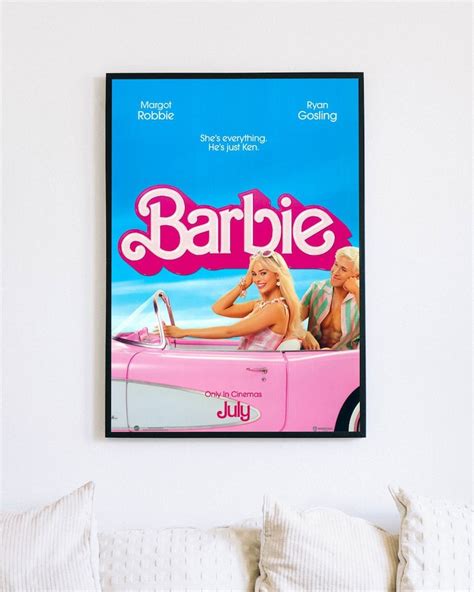 BARBIE Movie Poster Margot Robbie Ryan Gosling Wall Decor - Etsy