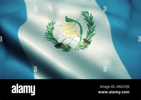 Guatemala Flag Waving In The Wind National Flag Of Guatemala Sign Of Guatemala Seamless Loop