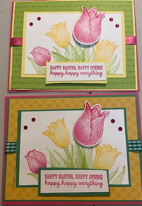 Happy Everything Happy Spring Handmade Cards Happy Easter Tulips