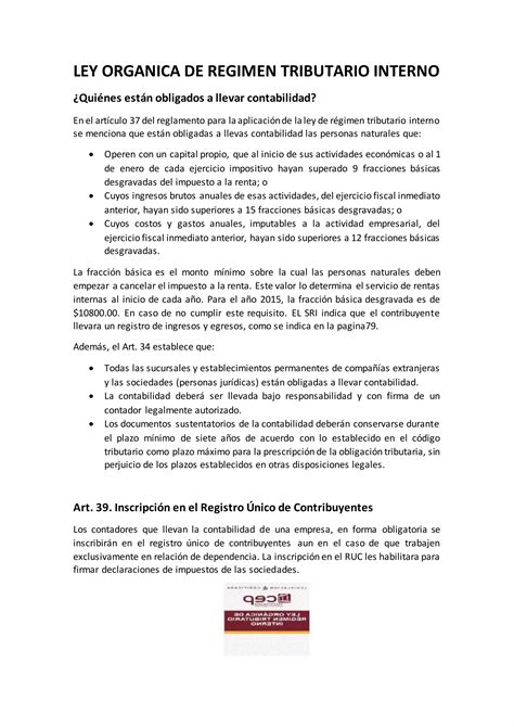 Ley Organica De Regimen Tributario Pdf