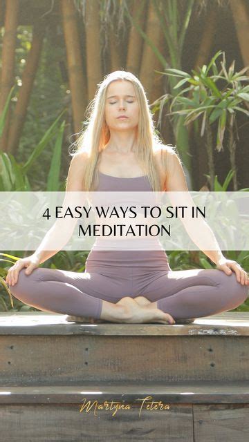 4 EASY WAYS TO SIT IN MEDITATION