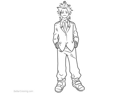 Kirishima Eijirou Coloring Pages