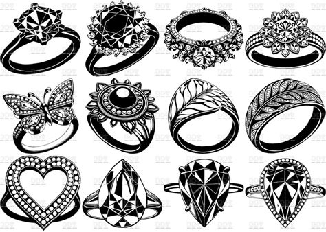 Ring Svg Bundle Wedding Ring Svg Two Rings Svg Marriage Rings Svg