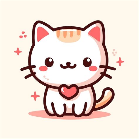 Premium Vector Cute Kawaii Cat Cartoon Vector