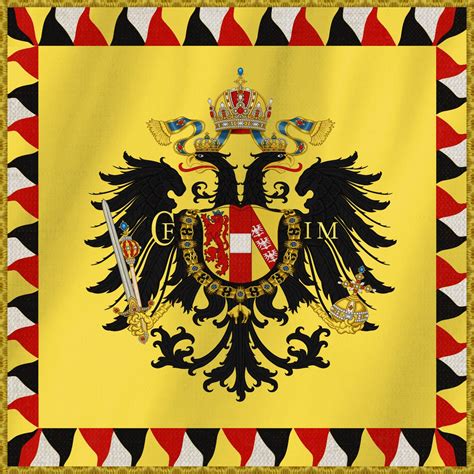 Austrian (Habsburg) regimental flag from mid 18th century : r/vexillology