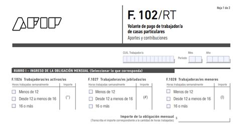 Servicio Doméstico Formulario 102 Rt 2023