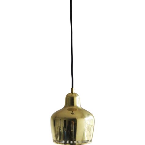 Lampada A Sospensione Vintage Golden Bell Di Alvar Aalto Per Artek