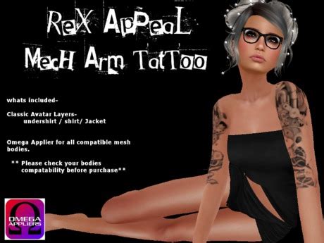 Second Life Marketplace - {Mech arm tattoo} with Omega Applier