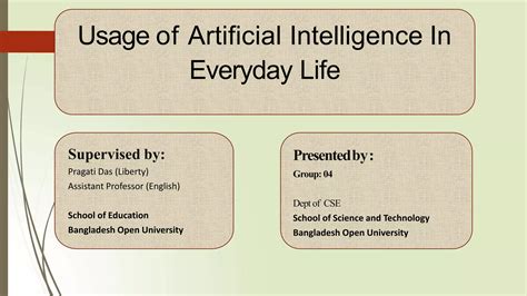 Usage Of Artificial Intelligence In Everyday Life Ppt