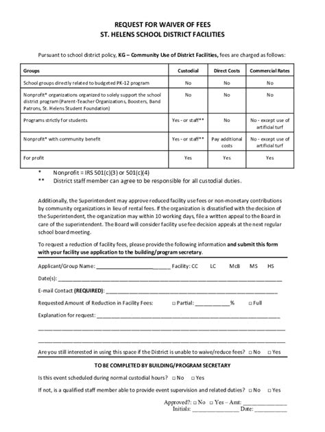 Fillable Online Facility Use Application Q As Fax Email Print PdfFiller