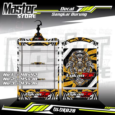 Jual Stiker Decal Kandang Sangkar Burung Kicau Petarung Single Fighter