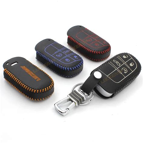 Leather Car Key Cover Key Case For Jeep Renegade Patriot Cherokee