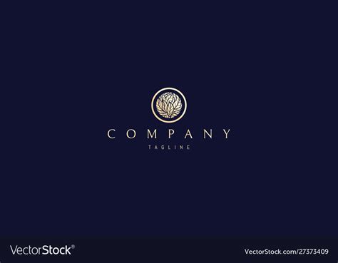 Logo on which an elegant image gold Royalty Free Vector