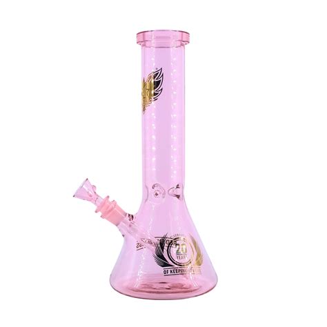 Red Eye Tek 20th Anniversary 12 Beaker Base Bong Flamingo Plus Cannabis