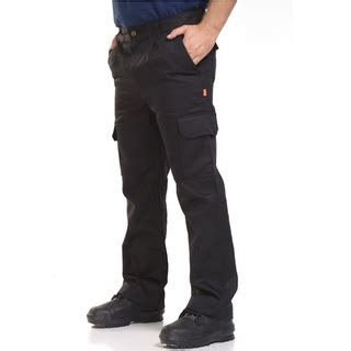 Pantalon Cargo Negro De Trabajo Tipo Pampero Hombre Gabardina Reforzado