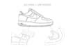 Make You An Air Force 1 Low Shoe Pattern By Liskopratama Fiverr