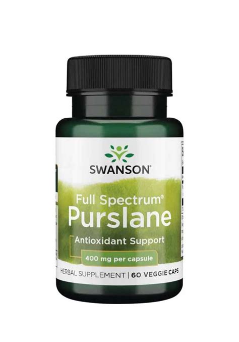 Swanson Full Spectrum Purslane 400mg 60 Caps Indigo Herbs