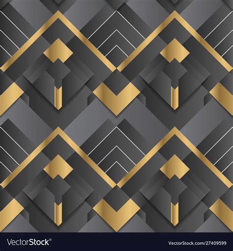 Abstract art deco modern tiles pattern Royalty Free Vector