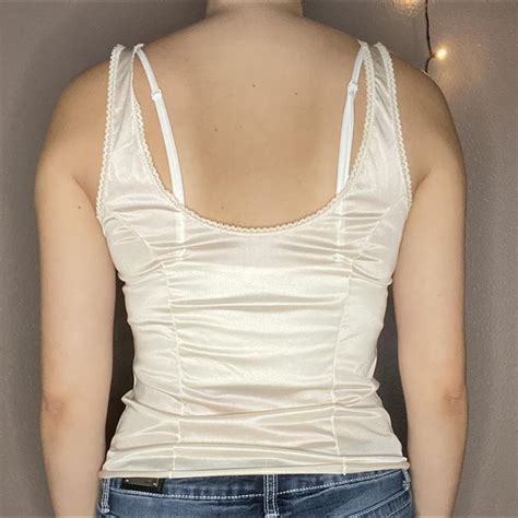 Lingerie Cami Top With Lacey Trim Silky Very Depop