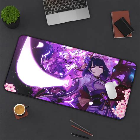 Raiden Shogun Mouse Pad Genshin Impact Desk Mat Desk Acsessories