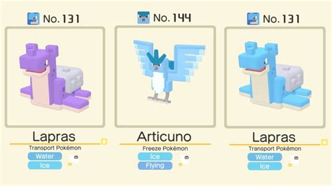 Shiny Pokemon Lapras Team Vs Legendary Pokemon Articuno Pok Mon Quest