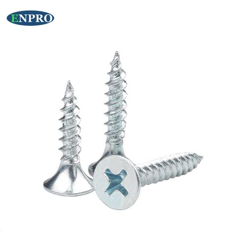 High Quality Zinc Plated Flat Head Phillips Self Tapping Wood Screw