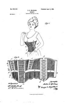 Corset Patent 1901 S G McClain Fashion Illustrations Sewing