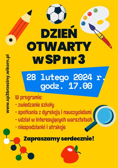 Zapraszamy Na Dzie Otwarty Szko A Podstawowa Nr