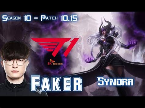 T Faker Syndra Vs Orianna Mid Patch Kr Ranked Youtube